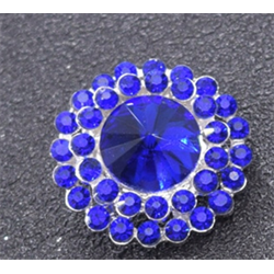 BLINGKNAPP  Bl/Slv 24mm